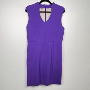 4 Collective 4C Women's Purple Sleeveless Sheath Dress - Size 12